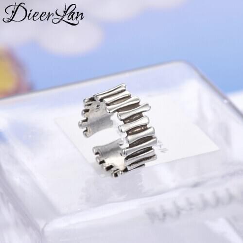 Punk 925 Sterling Silver Irregular Chains Rings for Women Adjustable Size Rings Fashion Wedding Jewelry Anillos Mujer