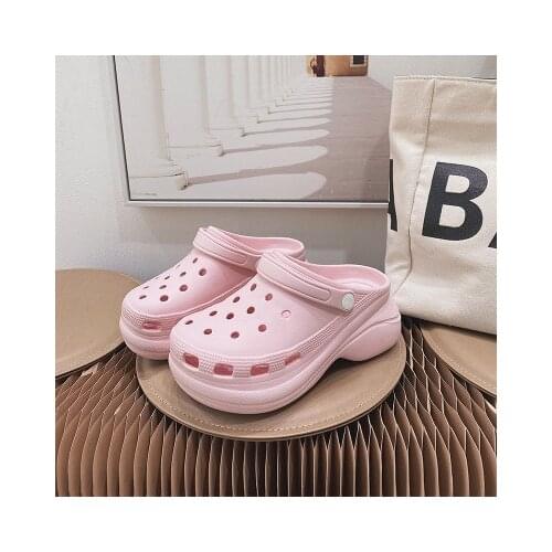 2021 trend Summer shoes Womens Platform Garden Shoes Sandals Clogs for Women Increase Outdoor Croks Beach Slippers Tongs