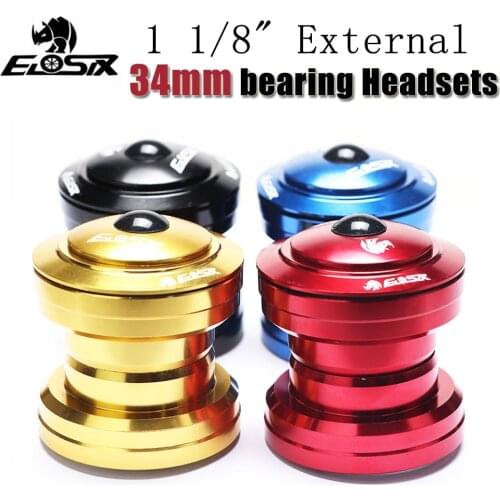 1 1/8" 34MM MTB Bike Headset Bearings Top Cap Cover Spacer Mountain Bicycle Threadless External Sealed Cartridge Stem 28.6 Fork