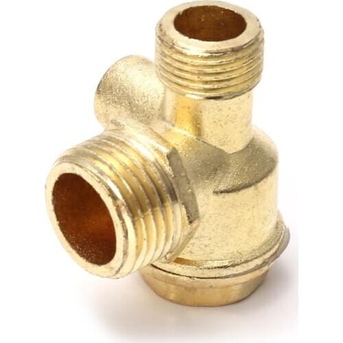 3-port Zinc Alloy Air Compressor Check Valve Central Pneumatic Valves Thread 90 Degree 875F