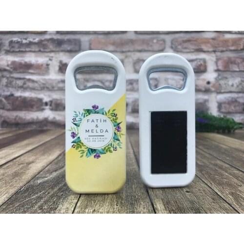 30 pcs Personalized Bottle Opener Magnet-Yellow Floral Model 360381581