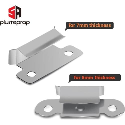 4PCS Stainless Steel Heated Bed Clip Clamp for 3D Printer Build Platform Glass Retainer