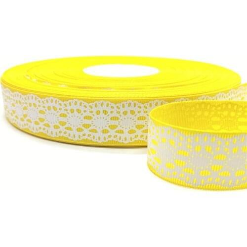 5yards 25mm 1" Grosgrain Ribbon Printed Pattern for Christmas Wedding Decoration DIY Sewing Handmand Craft Accessories #04