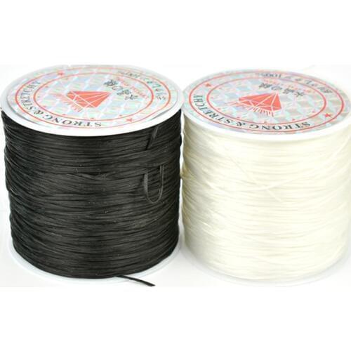 50m DIY Stretchy Cord Elastic Line Transparent Clear Beading Wire Thread Jewelry Making Accessories Bracelet