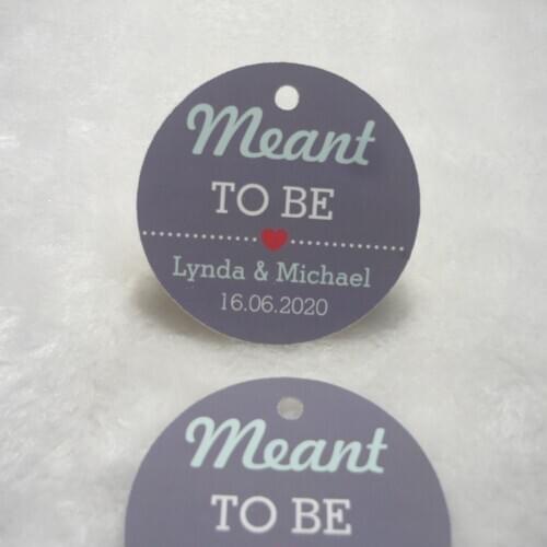 50mm/2inch - Mint Meant To Be Wedding Favors Tag