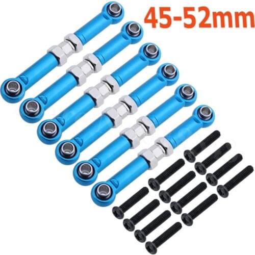 6pcs Adjustable For WLtoys A959 Upgrade Parts Aluminum Linkages Pull Rod Servo Link A959-03 Metal