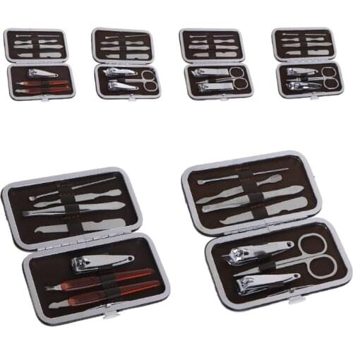 7pcs Men Women Stainless Steel Manicure Pedicure Nail Clipper Set Travel Grooming