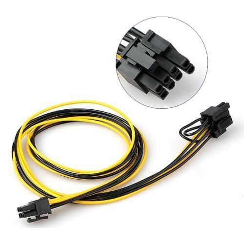 70CM PCI Express 6 Pin Male to 8 Pin Male Power Adapter Cable for Graphics Video Card 6Pin to 8Pin PCI-E Power Cable