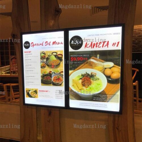 A1 Size Magnetic Open Aluminum Frame LED Illuminated Menu Signs,Restaurant LED Menu Light Boxes