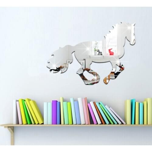Horse Acrylic Decorative 3D Wall Sticker DIY Art TV Background Wall Poster Home Decor Bedroom Living Room Wallsticker