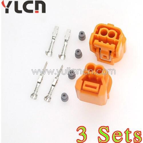 Free Shipping New Brand 3 Sets Kits 2 Pin/Way Waterproof Seal Electric Wire Connector Plugs For Auto Car