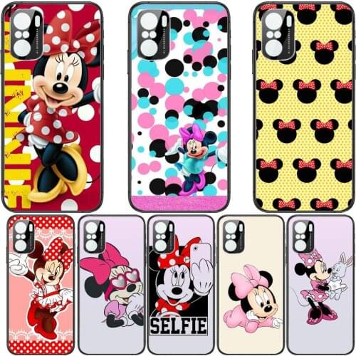 Minnie Mouse and Mickey Phone Case For xiaomi redmi POCO F1 F2 F3 X3 Pro M3 9C 10T Lite NFC Anime Black Cover Silicone Back Pret
