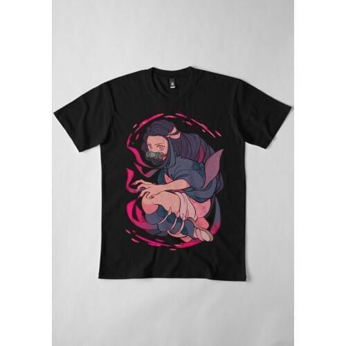 Demon Slayer Kimetsu No Yaiba Nezuko Kamado Demonic Power Black T-shirt New Brand-Clothing T Shirts top tee