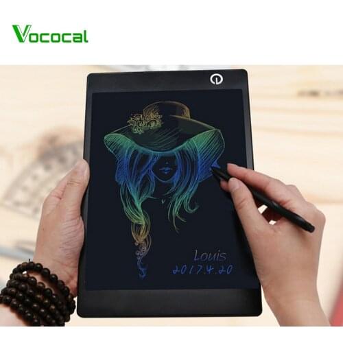 Vococal 9.7 inch Colorful LCD Electronic Digital Writing Drawing Board Tablet Pads Notepads with Magnet Easy Erase For Home Kids