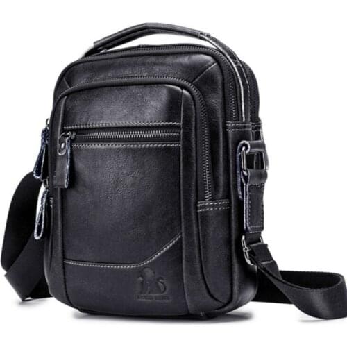 Quality Mens 100% Genuine Leather Bag Business Crossbody Bags for Men Messenger Bag Man cow Leather Shoulder Bags Male Handbags