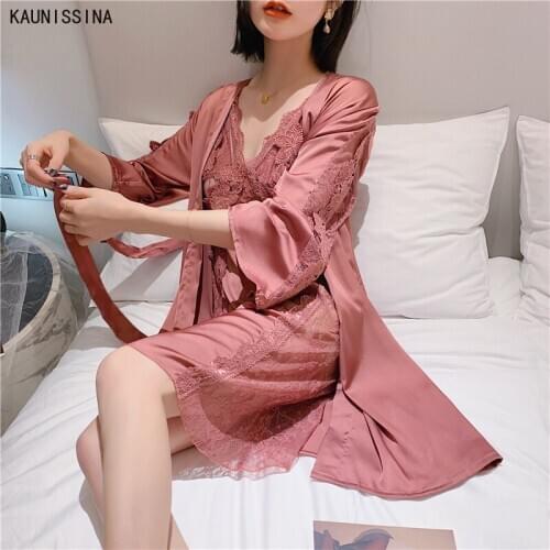 KAUNISSINA Women's Satin Robes