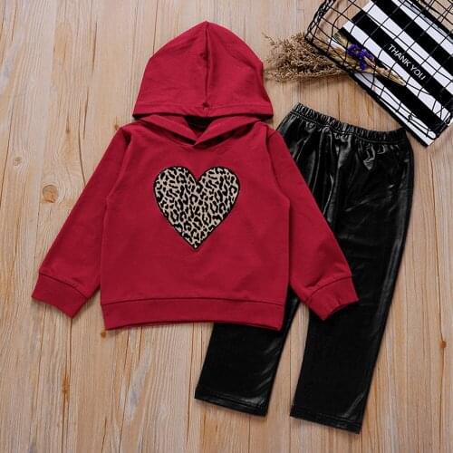 Girls Back To School Outfit Spring Autumn Hooded Tops + Pants Two Pieces Children Clothing Toddler Sets High Quality