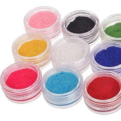 12 Colors French Manicure Velvet Flocking Powder Nail Art Polish Fingernail Sculpture Powder Manicure Tools