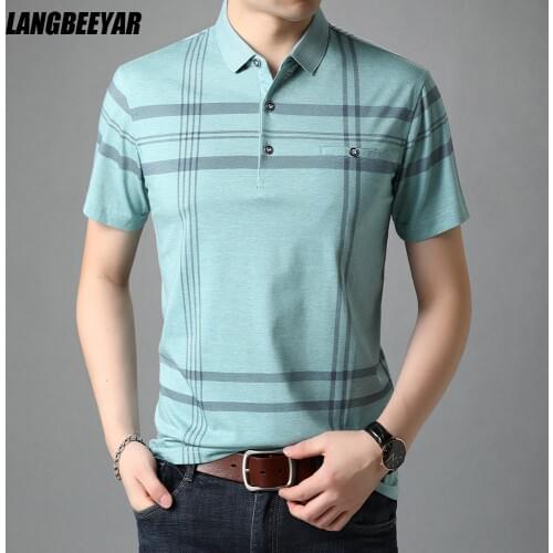 LANGBEEYAR Mens Summer Polos