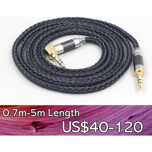 LN007668 16 Core 7N OCC Black Braided Earphone Headphone Cable For Fostex T50RP Mk3 T40RP Mk2 T20RP Mk2 Dekoni Audio Blue