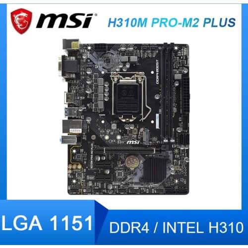 For MSI H310M PRO-M2 PLUS Original Motherboard LGA 1151 DDR4 PCI-E 3.0 For Intel H310M H310M Micro ATX Desktop Used Mainboard