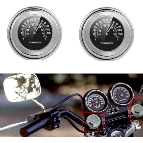 22-25MM Motorcycle Handlebar Clock Thermometer Moto Handlebar Mount Dial Clock Watch Thermometer Temp Gauga for YAMAHA Kawasaki
