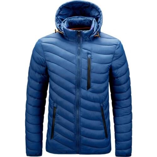 Mens Winter Warm Waterproof Jacket 2021 New Autumn Thick Hooded Parkas Mens Fashion Casual Slim Jacket Coat Men