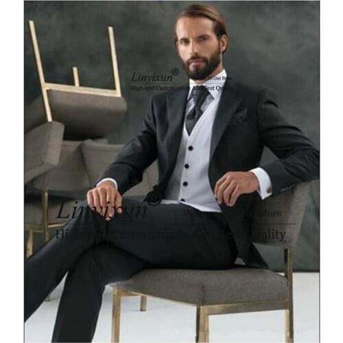 2021 Groom Groomsmen Suits Custom Made Tuxedos For Prom Wedding Clothing (Jacket+Pants+Vest) Men Suit Set Costume Marriage Homme