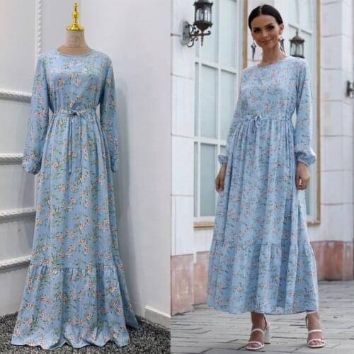 Latest Long silky smooth fabric Muslim Robe abaya syari female full length simple Muslim abaya Worship Service abayas F2941