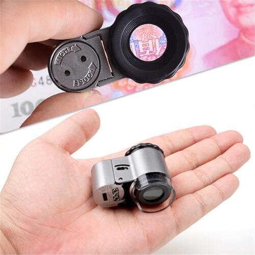 9882A Handheld 50X LED Mini Microscope Jewelry Magnifying Glass Eye Loupe Lens With LED Light