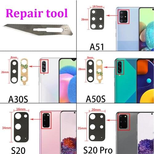 New BacK Rear Camera Lens Glass Replacement Repair Parts For Samsung Galaxy A30S A307F A50S A507F A51 A515F A70s A21s S20 M31s