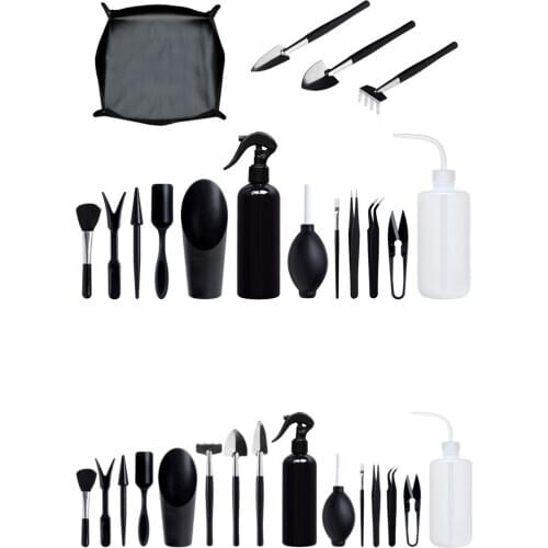 Succulent Plants Tools Mini Garden Hand Tools Set Transplanting Tools Miniature Planting Gardening Tool Set for Indoor Miniature