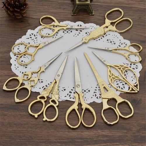 Cross Stitch Retro Vintage Scissors Antique Tailor Scissor Small Embroidery and Sewing Scissors Goods for Needlework Scissors