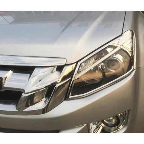 Higher star ABS chromes 2pcs car headlamp decoration trim,2pcs taillight decoration trim for Isuzu D-Max DMAX