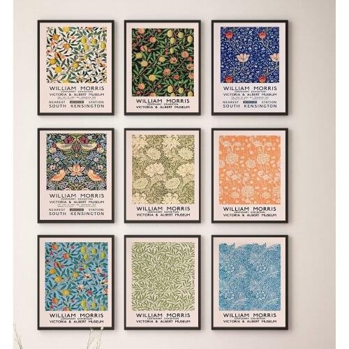 William Morris The Victoria and Albert Museum Exhibition Posters and Prints Canvas Painting Wall Art Pictures for Home Decor