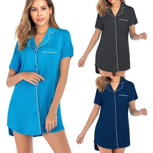 Youhottest Women Modal Viscose Sleepshirt Sleepwear Sleeping Dress