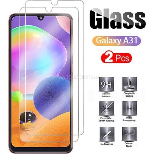 2-1PC Tempered Glass For Samsung Galaxy A31 Protective Glass Explosion-proof Clear Screen Protector on Galaxy A31 SM-A315F Vetro