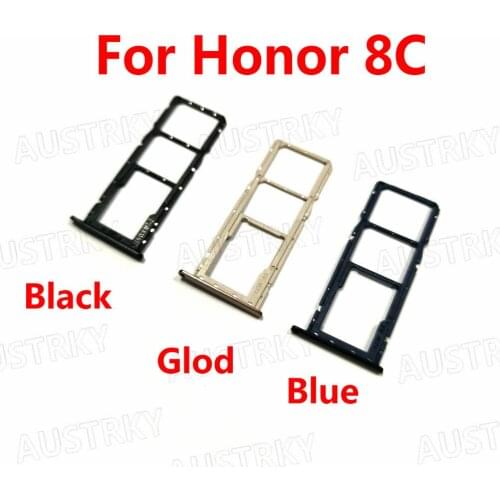 New SIM Card Slot Tray Holder Adapter For Huawei Honor Play 8C Phone Replacement Parts
