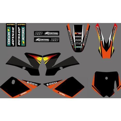 0252 New style Team DECALS STICKERS Graphics Kits for KTM 50 SX 2002 2003 2004 2005 2006 2007 2008