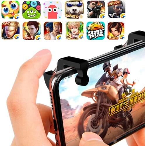 1pcs Phone Game Trigger Lightweight Portable Mobile Game Fire Button Aim Key L1R1 Shooter Controller Stretch/adjustable For PUBG