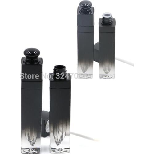 5ML 10/30/50pcs Black Plastic Beauty Lip Paint Oil Container, Cosmetic Lipgloss Refillable Bottle, Gradient Lipstick Container