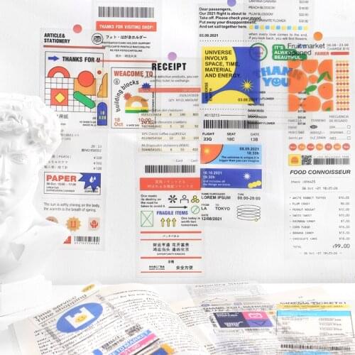 12packs/LOT bill addiction series stationery sticker Creative decoration DIY PET sticker