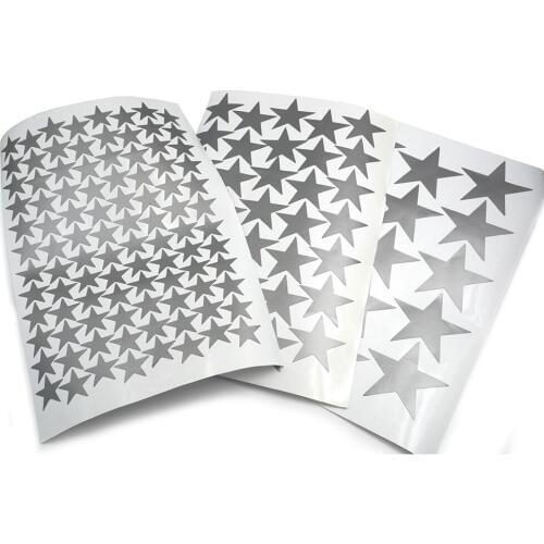 3/5/7cm Die Cut Black Color Stars Wall Stickers Vinyl Matte Kids Room Wall Decor Home DIY Star Decal Wall Art Baby Stationery