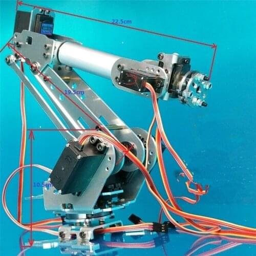 6 DOF CNC aluminum robotic arm frame ABB industrial robot model 6-asix robot arm 6 servos