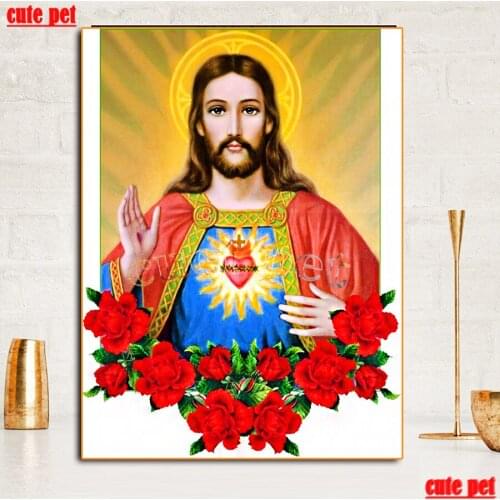 Diamond Painting Jesus Christ Full Diamond Embroidery Pattern Rhinestones religion icon Decor Needlework DIY Mosaic decoration