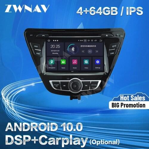 Carplay For Hyundai Elantra 2014 2015 2016 2017 2018 2019 2020 Android 10 Player GPS Audio Auto Stereo Radio Recorder Head Unit
