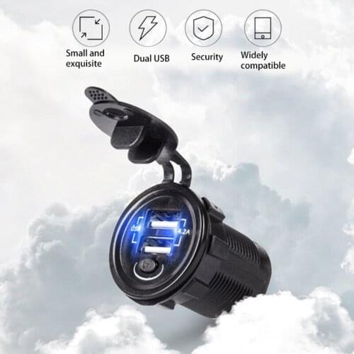 Car Charger with SmartUSB Port 4200 (mA) Charger Adapter 12-24 (V) Compatible with Most Phones Adapters