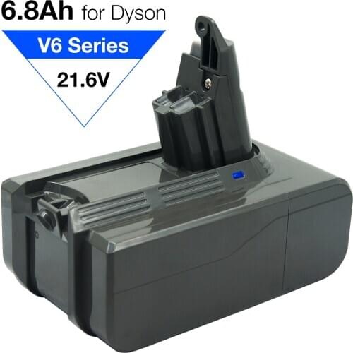V6 Vacuum Cleaner Battery 21.6V 6800mAh Li-ion Rechargeable Battery for Dyson SV03 SV05 SV06 SV08 SV09 DC59 DC62 DC74 SV04 SV07