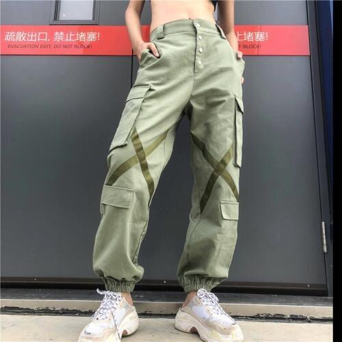 Spring Fashion Streetwear Camo Pants Women New Joggers Camouflage Trousers High Waist Pants