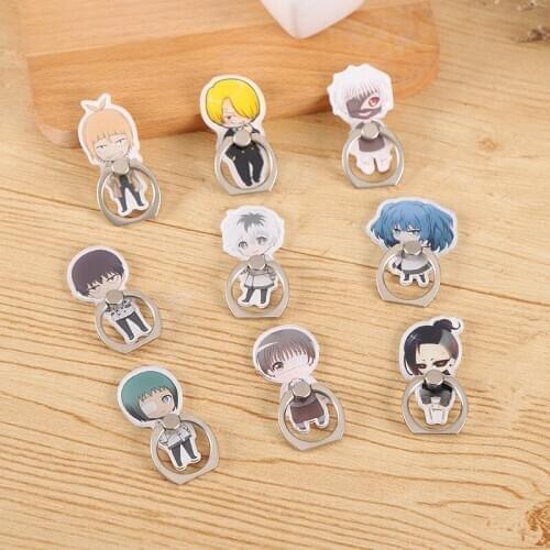 Hot Anime Tokyo Ghoul Phone Holder Cute Acrylic Mini Mobile Phone Stand Universal Finger Ring Holder For iPhone Xiaomi Support